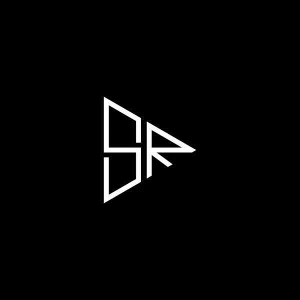 黒を基調としたS R文字ロゴ抽象デザイン モノグラムさん — ストックベクタ