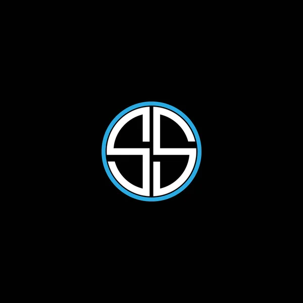 Letter Logo Abstract Design Black Color Background Monogram — Stock Vector