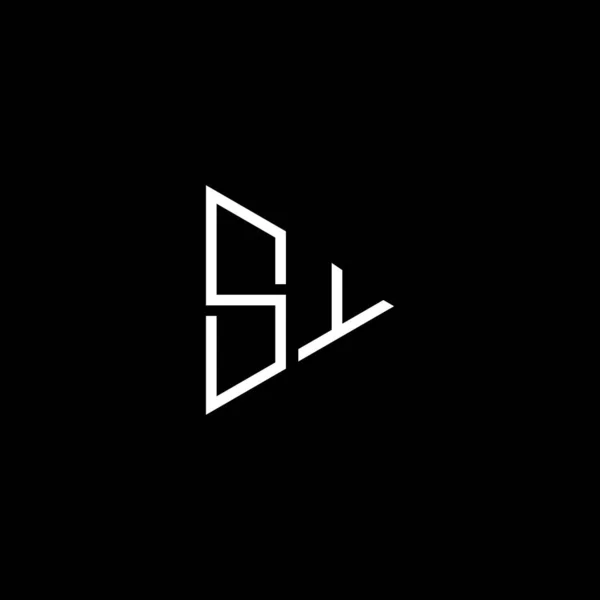 Letra Logo Diseño Abstracto Sobre Fondo Color Negro Monograma — Vector de stock