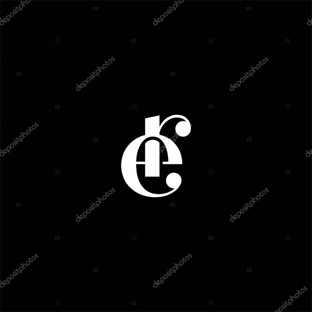 R E letter logo abstract design on black color background. re monogram