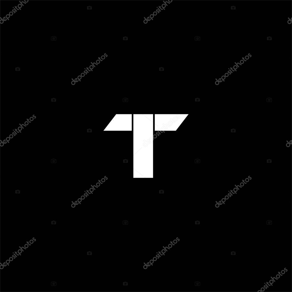 T I letter logo abstract design on black color background. ti monogram