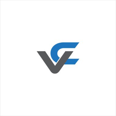 Beyaz arkaplanda V C harfi logosu soyut tasarımı. vc monogramı