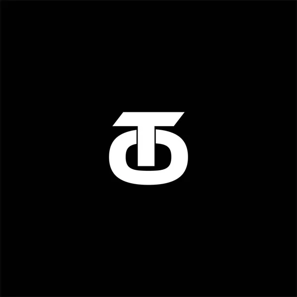O文字ロゴ黒の背景に抽象的なデザイン モノグラムに — ストックベクタ