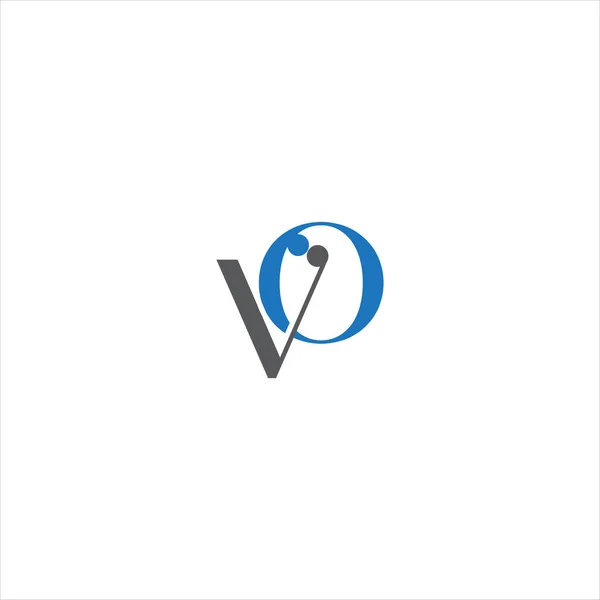 Bokstav Logotyp Abstrakt Design Vit Färg Bakgrund Vomonogram — Stock vektor