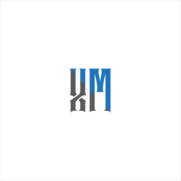 Letra Logotipo Design Abstrato Sobre Fundo Cor Branca Monograma — Vetor de Stock