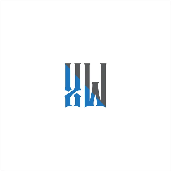 白を基調としたX W文字ロゴ抽象デザイン Xwモノグラム — ストックベクタ