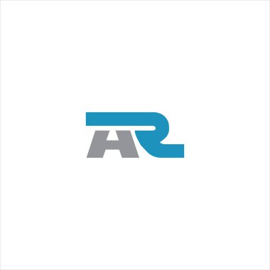 R harfi logo vektör dizaynı. Siyah arkaplan üzerine. ar monogramı