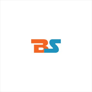 Siyah arkaplanda B S harfi amblem tasarımı. bs monogramı