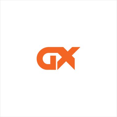 Siyah arkaplan üzerinde G X harfi logosu soyut tasarımı. gx monogramı