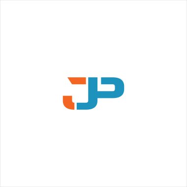 Siyah arkaplan üzerine J P harfi logo vektör tasarımı. JP monogramı