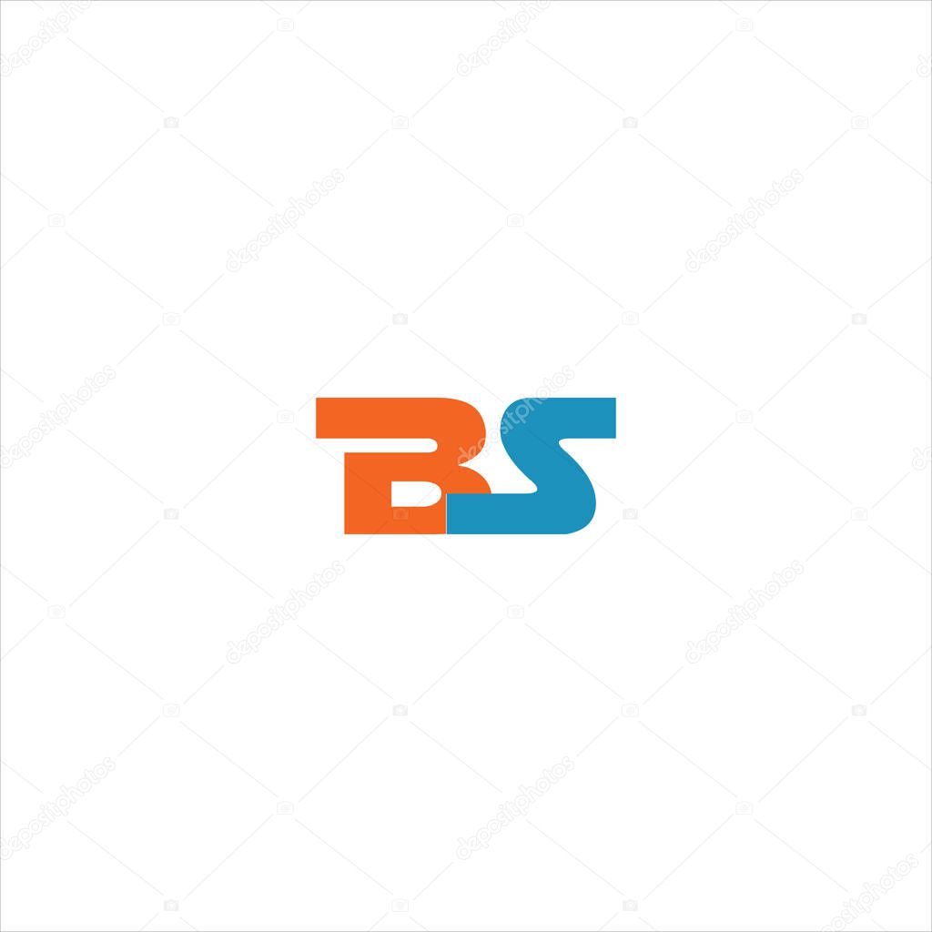 B S letter logo emblem design on black color background. bs monogram