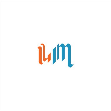 Siyah arkaplan üzerinde L M harfi logo vektör tasarımı. LM monogram