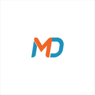Siyah arkaplan üzerinde M D harfi logo vektör tasarımı. MD monogramı