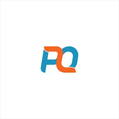 Siyah arkaplan üzerinde P Q harfi logo vektör tasarımı. PQ monogramı