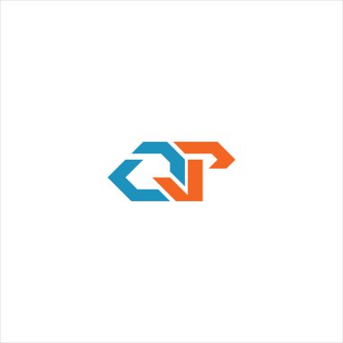 Q P harfi logo vektör tasarımı siyah arkaplan üzerinde. QP monogramı