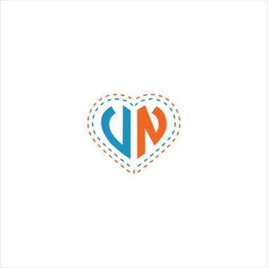 V N letter logo vector design. vn monogram clipart