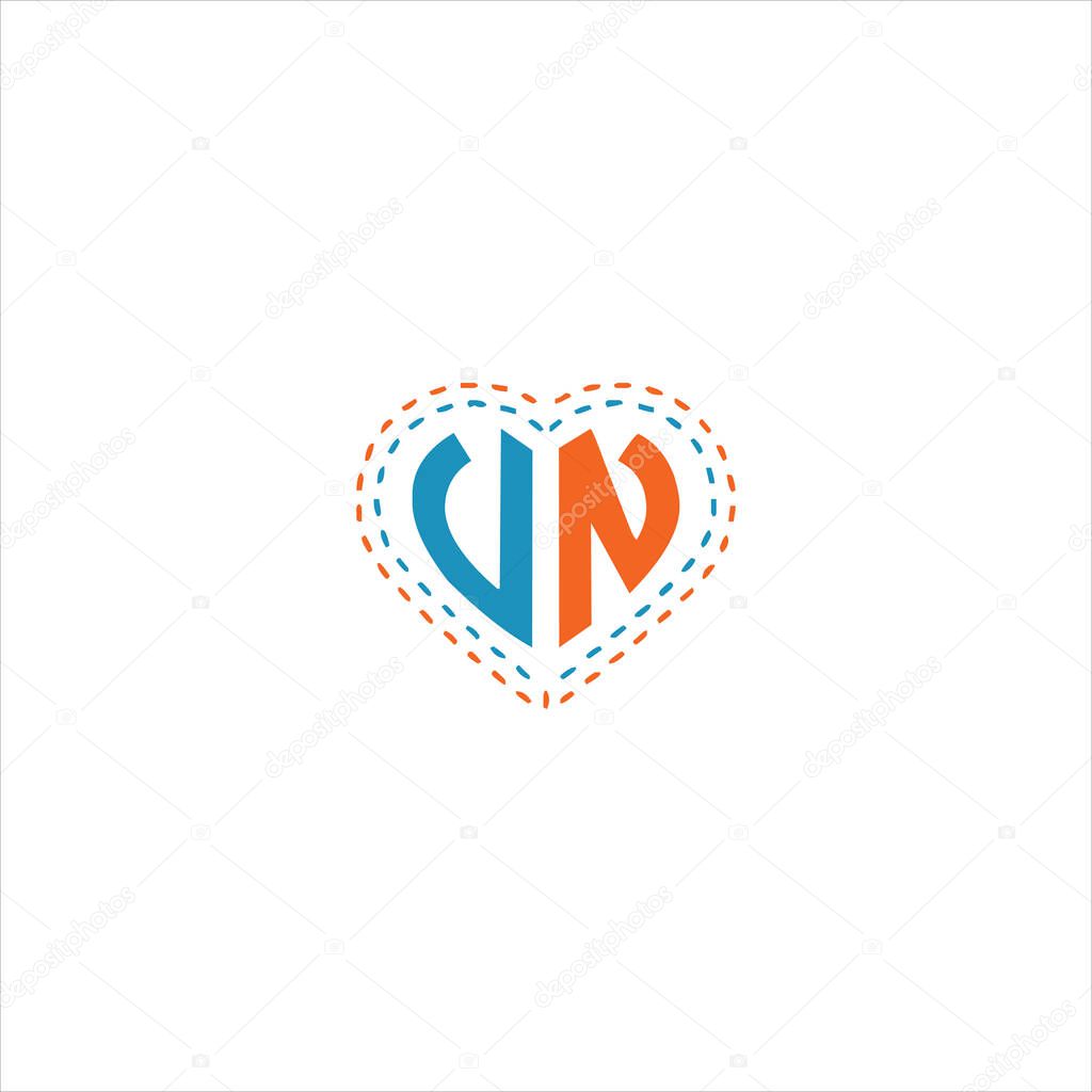 V N letter logo vector design. vn monogram
