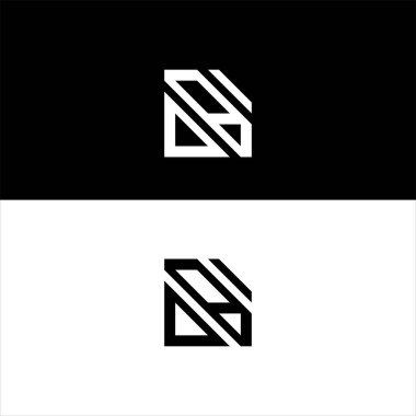 Siyah arkaplan üzerine B harfi logo soyut tasarımı. b alfabesi