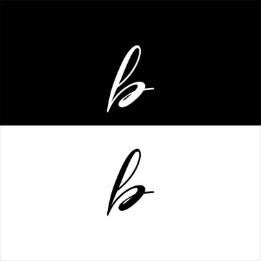 Siyah arkaplan üzerine B harfi logo soyut tasarımı. b alfabesi