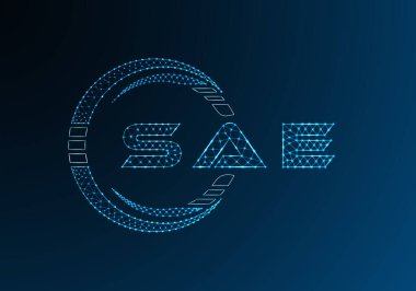 Aynı düşük poli harfli logo vektör tasarımı. Aynı düşük polyester logo tasarımı. Düşük polyester logo.