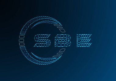 SBE düşük poli harfli logo vektör tasarımı. SBE düşük poli logo tasarımı. Düşük polyester logo.