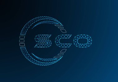 SCO düşük poli harfli logo vektör tasarımı. SCO düşük polyester logo tasarımı. Düşük polyester logo.