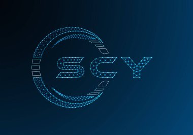 Korkunç düşük poli harfli logo vektör tasarımı. Korkunç düşük polyester logo tasarımı. Düşük polyester logo.