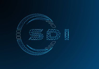 SDI düşük poli harfli logo vektör tasarımı. SDI düşük poli logo tasarımı. Düşük polyester logo.