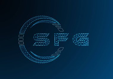 SFG düşük poli harfli logo vektör tasarımı. SFG düşük polyester logo tasarımı. Düşük polyester logo.