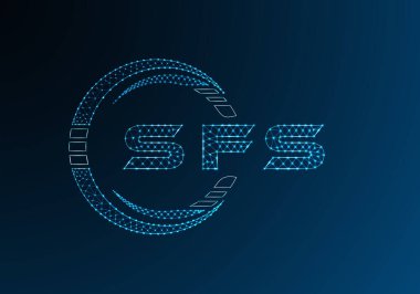 SFS düşük poli harfli logo vektör tasarımı. SFS düşük polyester logo tasarımı. Düşük polyester logo.