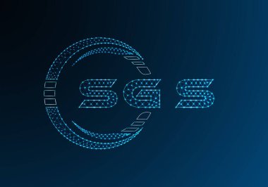 SGS düşük poli harfli logo vektör tasarımı. SGS düşük poli logo tasarımı. Düşük polyester logo.