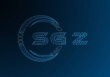 SGZ düşük poli harfli logo vektör tasarımı. SGZ düşük poli logo tasarımı. Düşük polyester logo.
