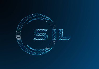 SIL düşük poli harfli logo vektör tasarımı. SIL alt poli logo tasarımı. Düşük polyester logo.