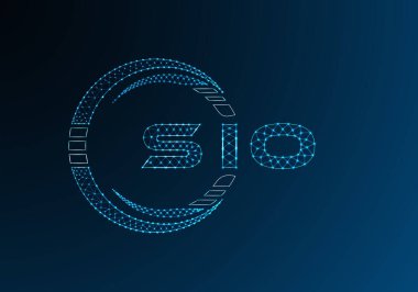 SIO düşük poli harfli logo vektör tasarımı. SIO alt poli logo tasarımı. Düşük polyester logo.