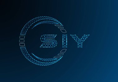 SIY düşük poli harfli logo vektör tasarımı. SIY düşük poli logo tasarımı. Düşük polyester logo.