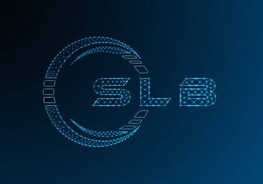 SLB düşük poli harfli logo vektör tasarımı. SLB düşük polyester logo tasarımı. Düşük polyester logo.