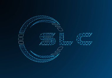 SLC düşük poli harfli logo vektör tasarımı. SLC düşük polyester logo tasarımı. Düşük polyester logo.