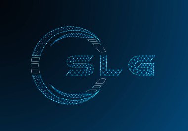 SLG düşük poli harfli logo vektör tasarımı. SLG düşük polyester logo tasarımı. Düşük polyester logo.