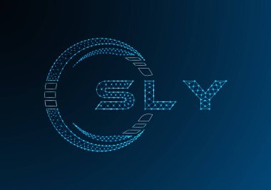 SLY düşük poli harfli logo vektör tasarımı. SLY düşük poli logo tasarımı. Düşük polyester logo.