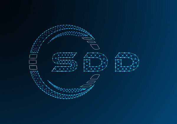 SDD low poly letter logo vector design. SDD lower poly logo design. Low poly logo.