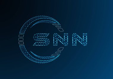 SNN düşük poli harfli logo vektör tasarımı. SNN alt poli logo tasarımı. Düşük polyester logo.