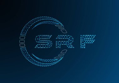 SRF düşük poli harfli logo vektör tasarımı. SRF düşük poli logo tasarımı. Düşük polyester logo.