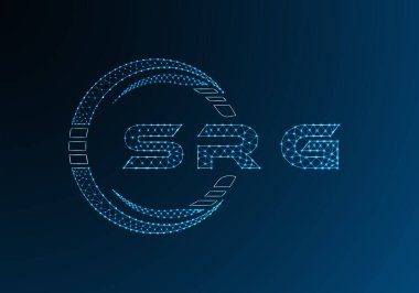 SRG düşük poli harfli logo vektör tasarımı. SRG düşük poli logo tasarımı. Düşük polyester logo.