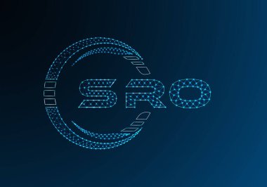 SRO düşük poli harfli logo vektör tasarımı. SRO düşük polyester logo tasarımı. Düşük polyester logo.