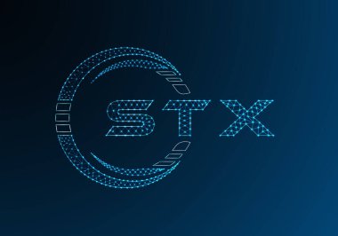 STX düşük poli harfli logo vektör tasarımı. STX düşük poli logo tasarımı. Düşük polyester logo.