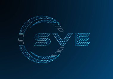 SVE düşük poli harfli logo vektör tasarımı. SVE alt poli logo tasarımı. Düşük polyester logo.
