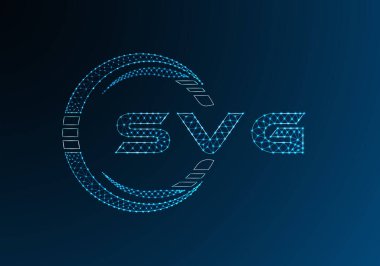 SVG düşük poli harfli logo vektör tasarımı. SVG düşük polyester logo tasarımı. Düşük polyester logo.