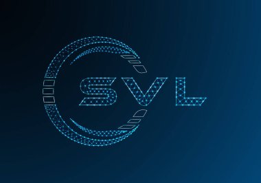 SVL düşük poli harfli logo vektör tasarımı. SVL düşük poli logo tasarımı. Düşük polyester logo.