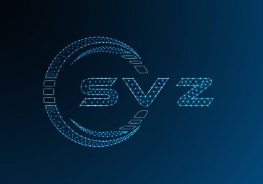 SVZ düşük poli harfli logo vektör tasarımı. SVZ düşük poli logo tasarımı. Düşük polyester logo.