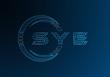 SYE düşük poli harfli logo vektör tasarımı. SYE düşük polyester logo tasarımı. Düşük polyester logo.